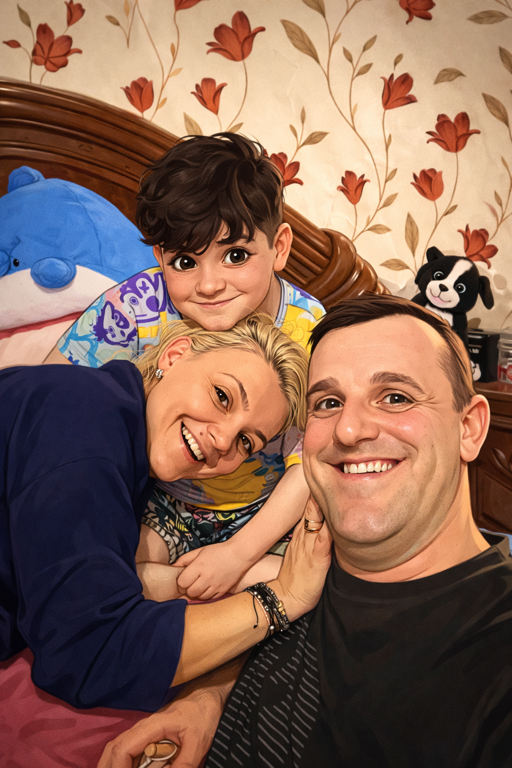 Canvas Caricaturizat - Familie