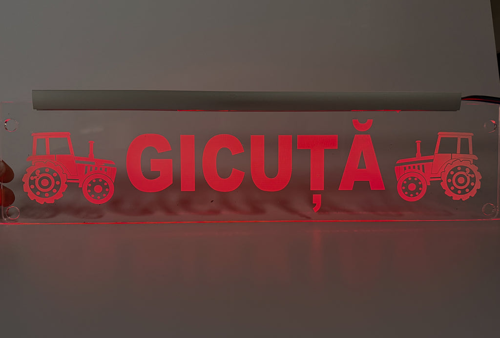 Plăcuță LED Tractoraș