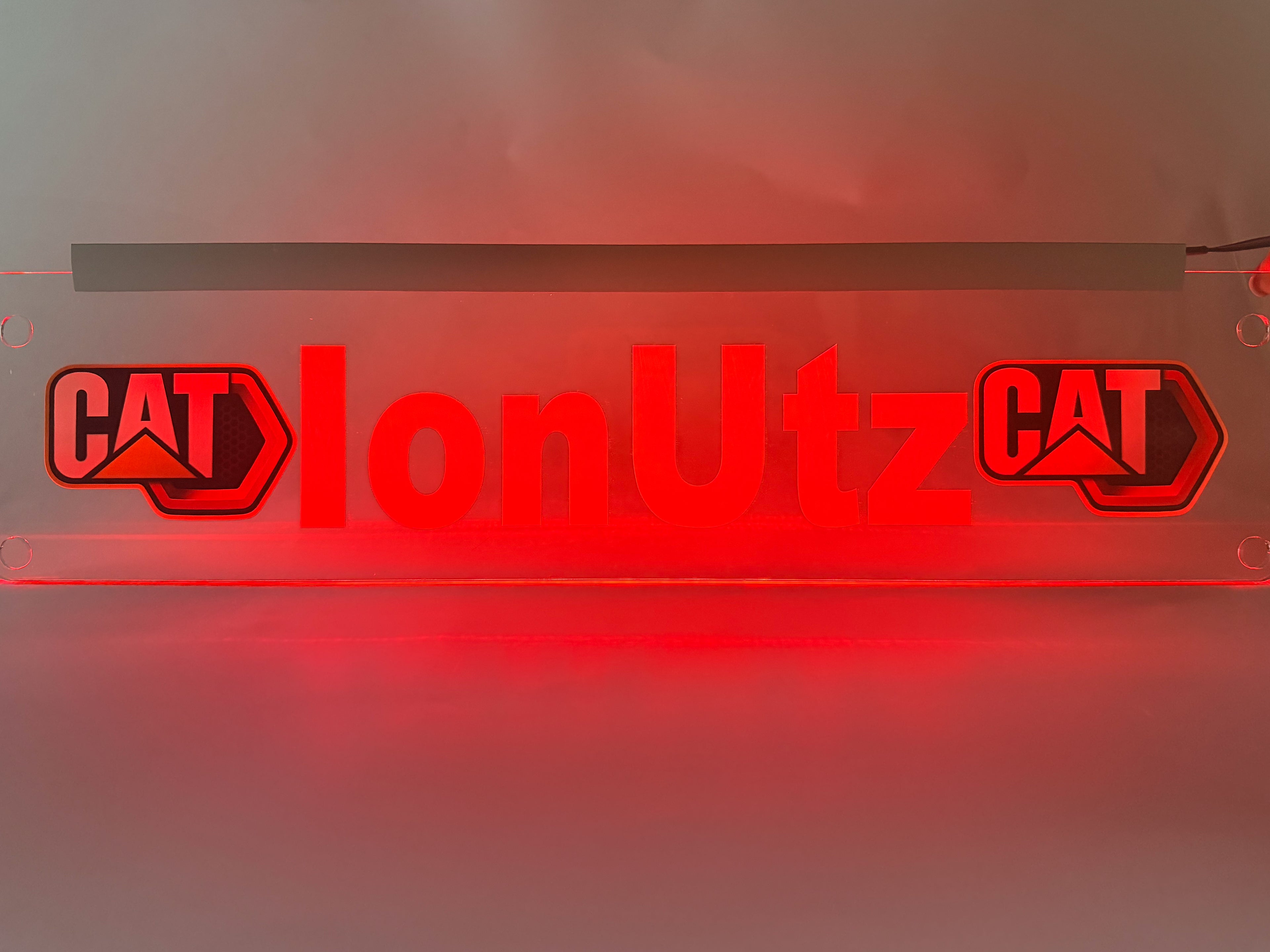 Plăcută Led 3D - Utilaje CAT Logo 2