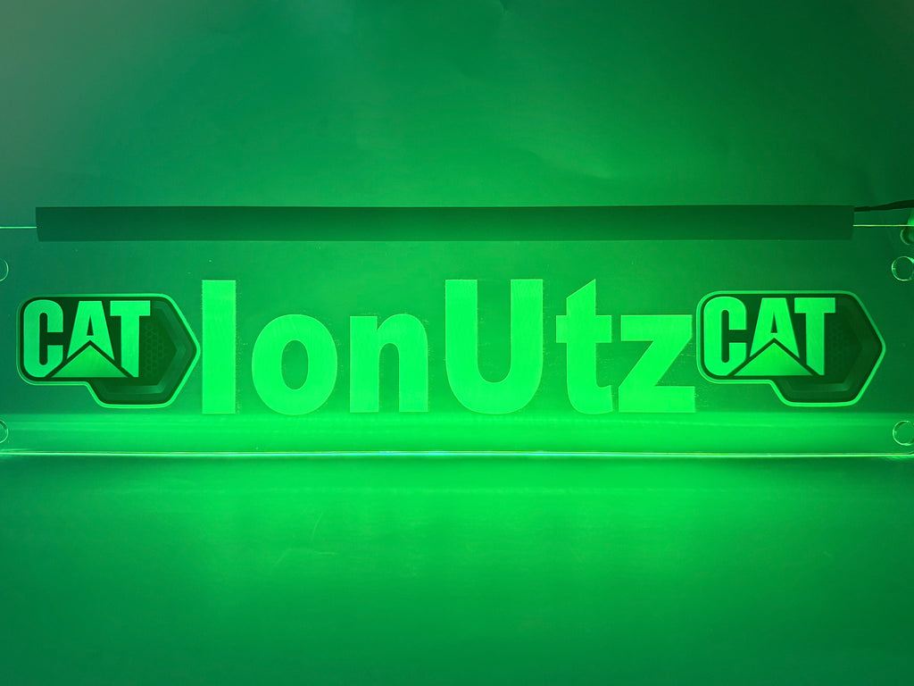 Plăcută Led 3D - Utilaje CAT Logo 2
