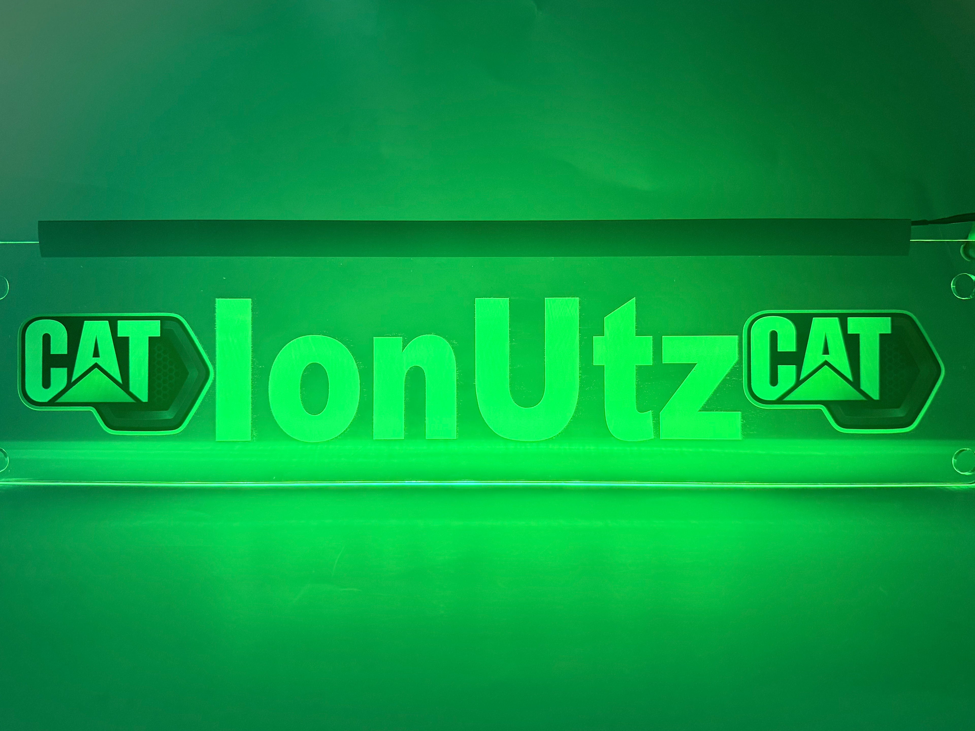 Plăcută Led 3D - Utilaje CAT Logo 2
