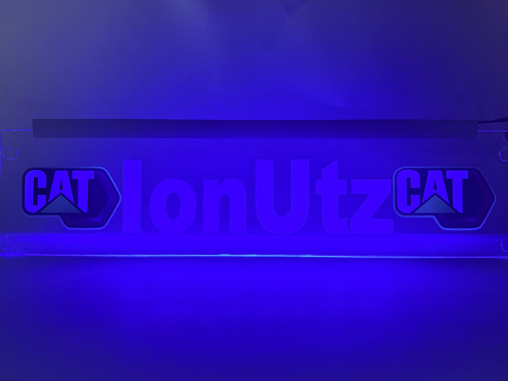 Plăcută Led 3D - Utilaje CAT Logo 2