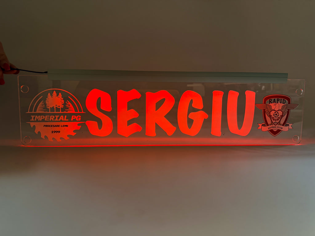 Plăcută LED 3D - LOGO Echipa preferată