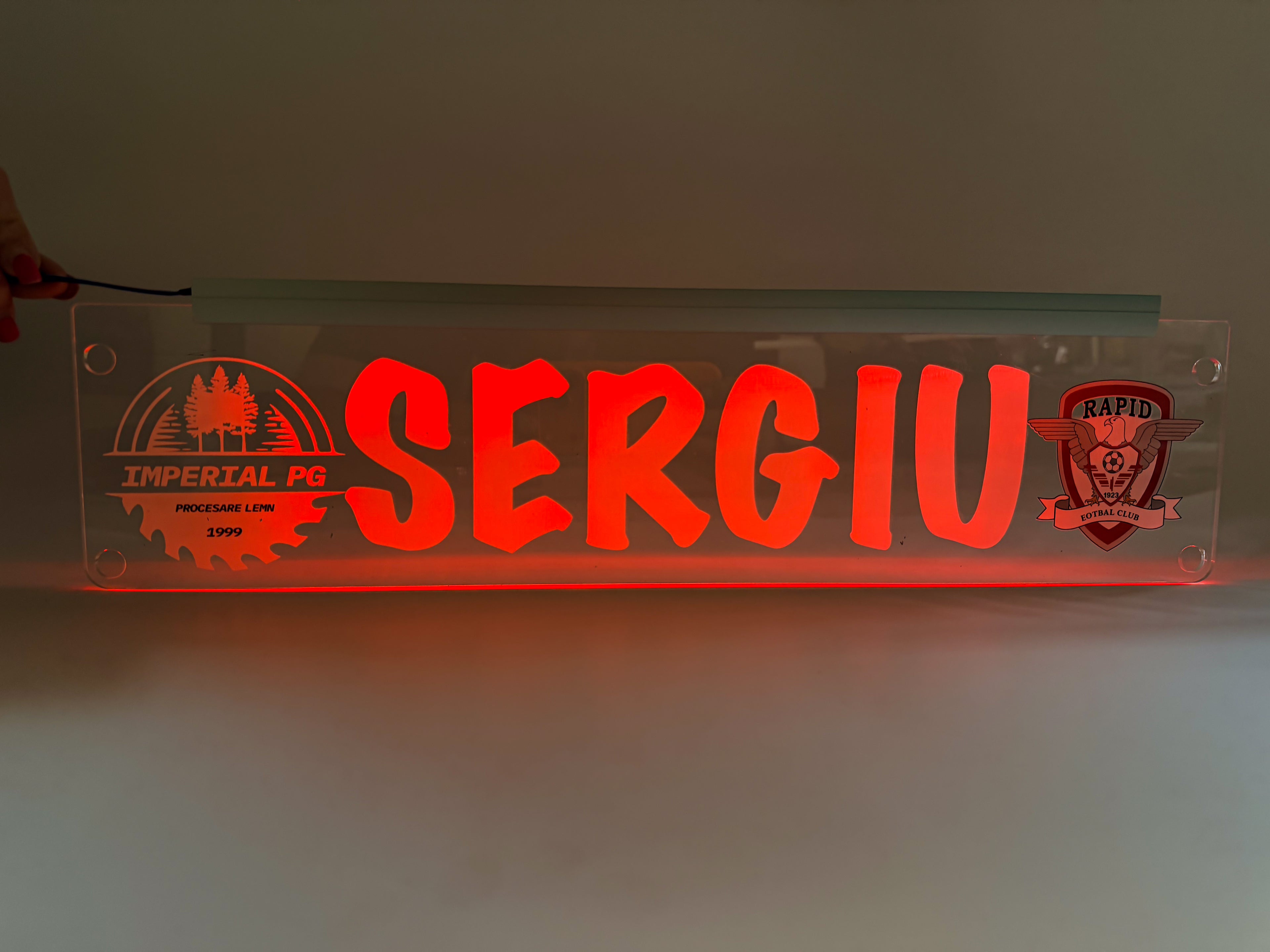 Plăcută LED 3D - LOGO Echipa preferată