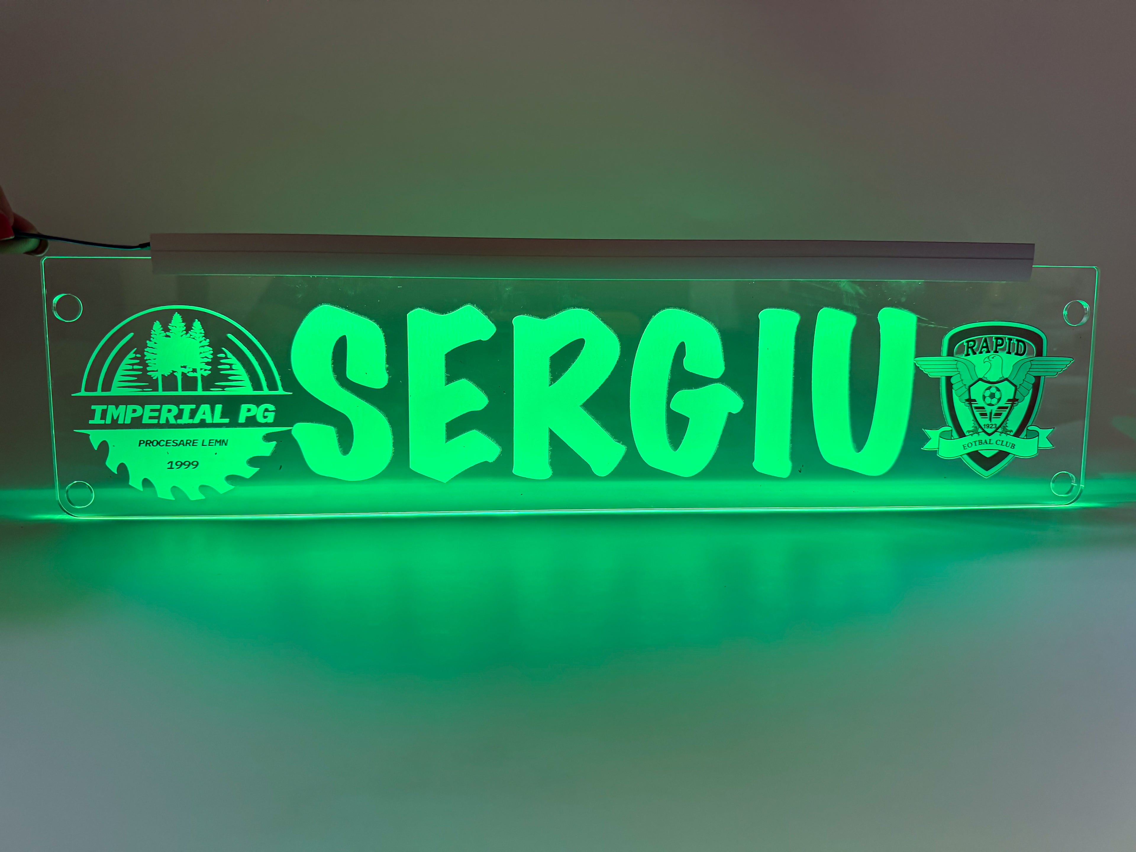 Plăcută LED 3D - LOGO Echipa preferată