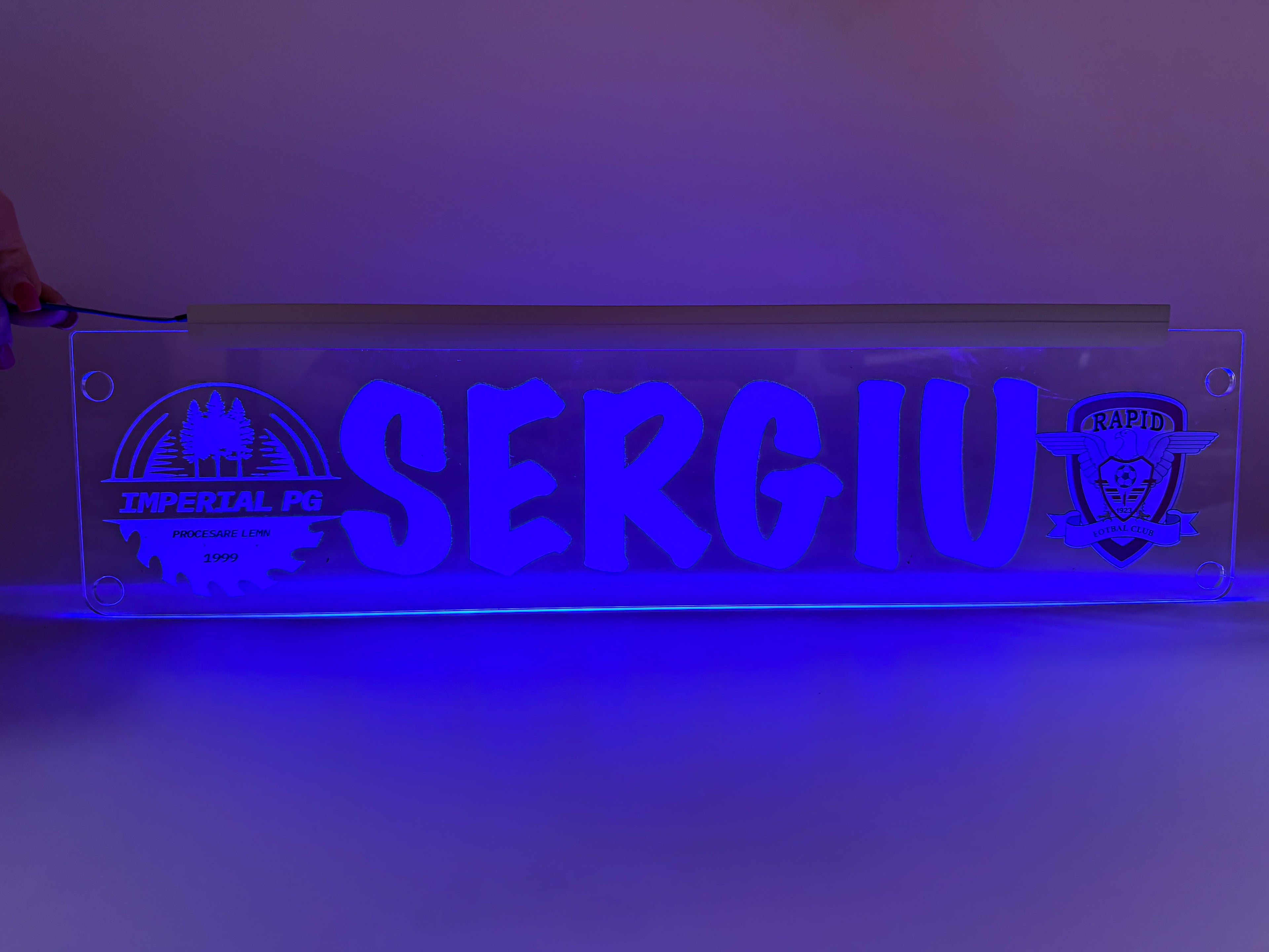 Plăcută LED 3D - LOGO Echipa preferată