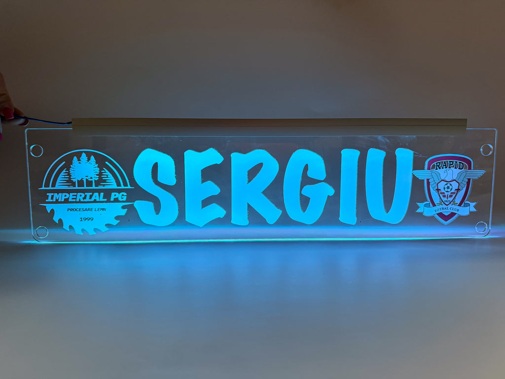 Plăcută LED 3D - LOGO Echipa preferată