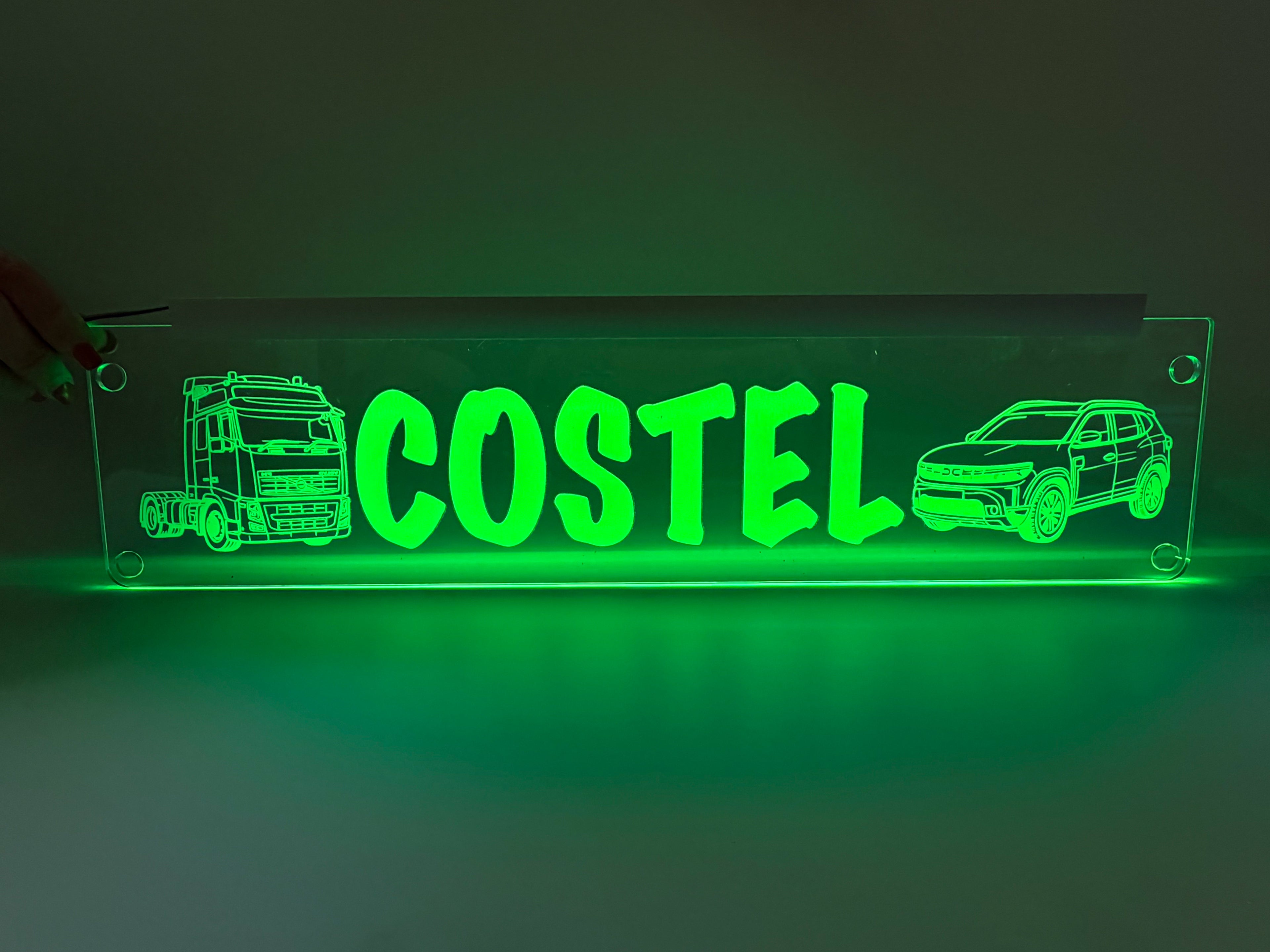 Plăcută LED 3D - Desen grafic