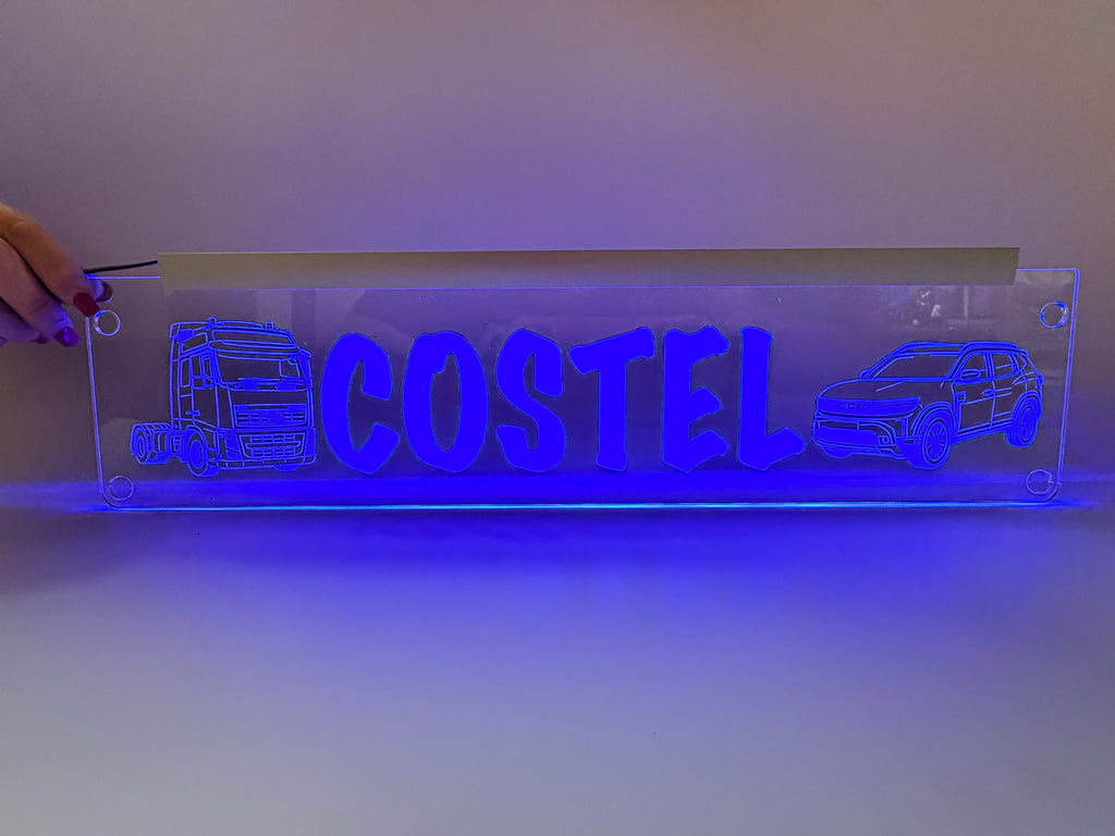 Plăcută LED 3D - Desen grafic