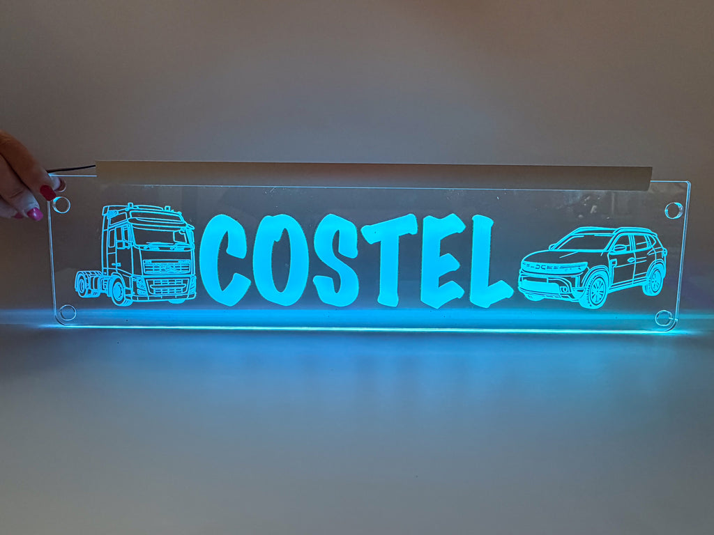 Plăcută LED 3D - Desen grafic