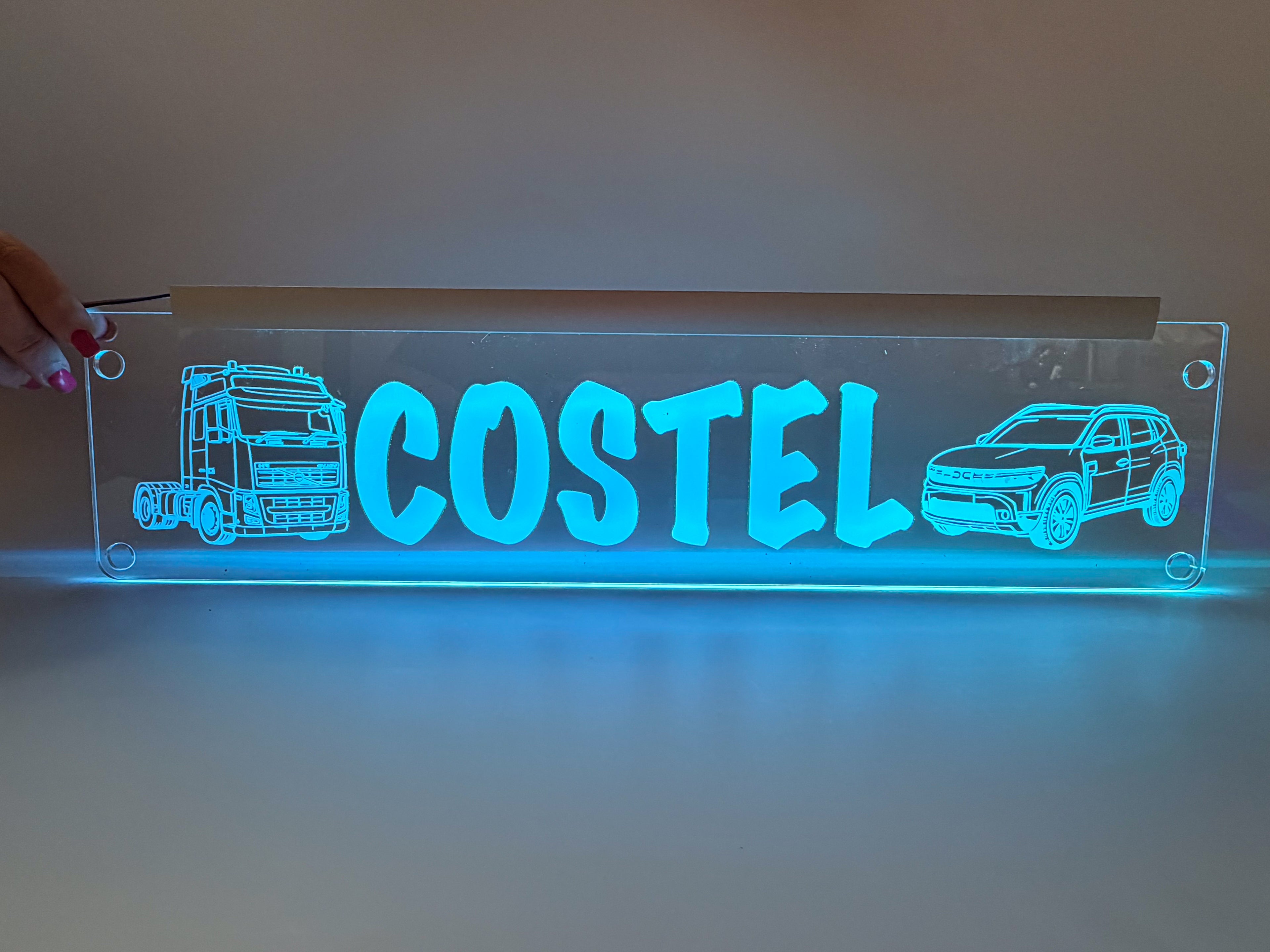 Plăcută LED 3D - Desen grafic