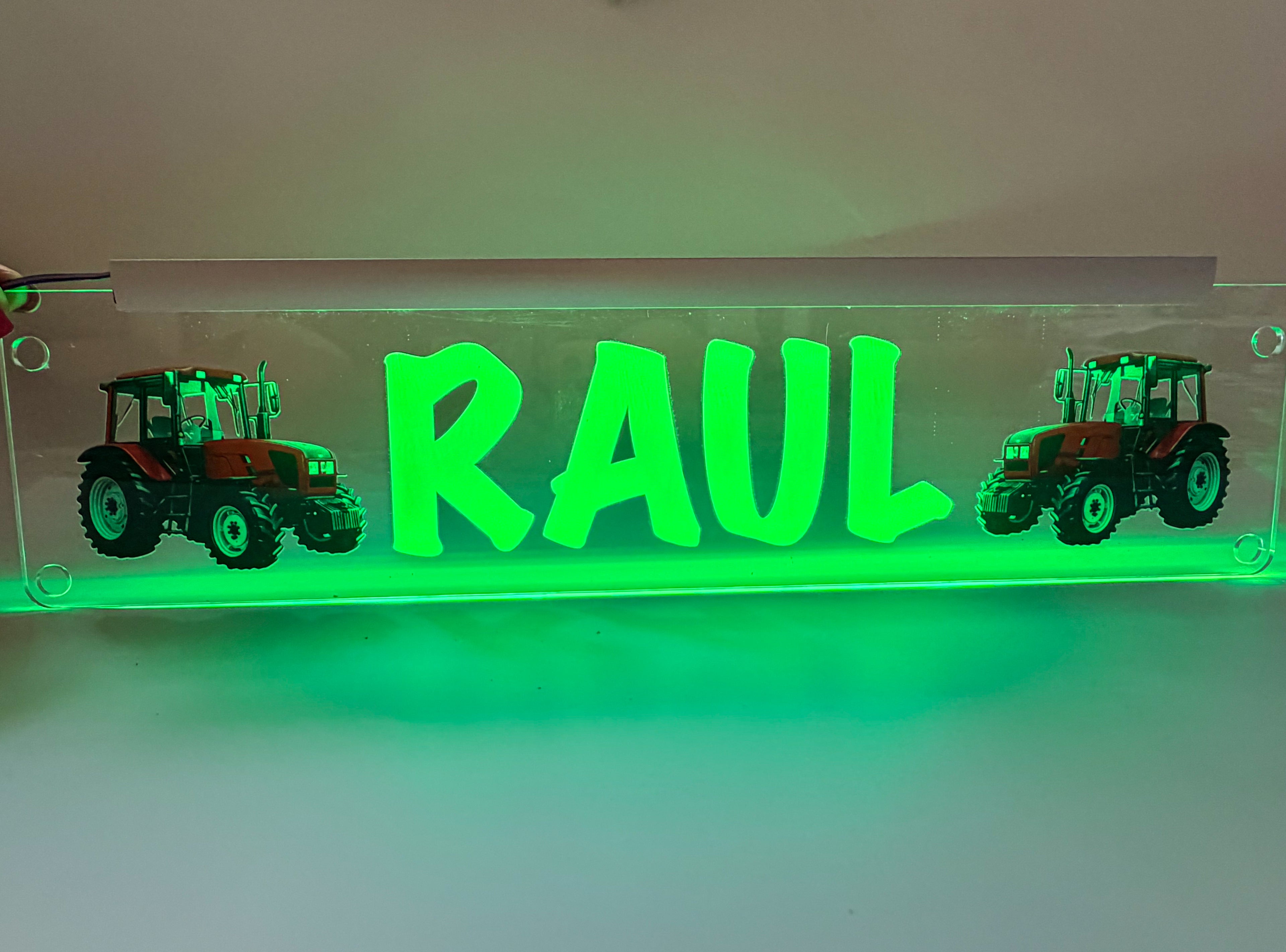 Plăcută LED 3D - Foto cu tractorul tău