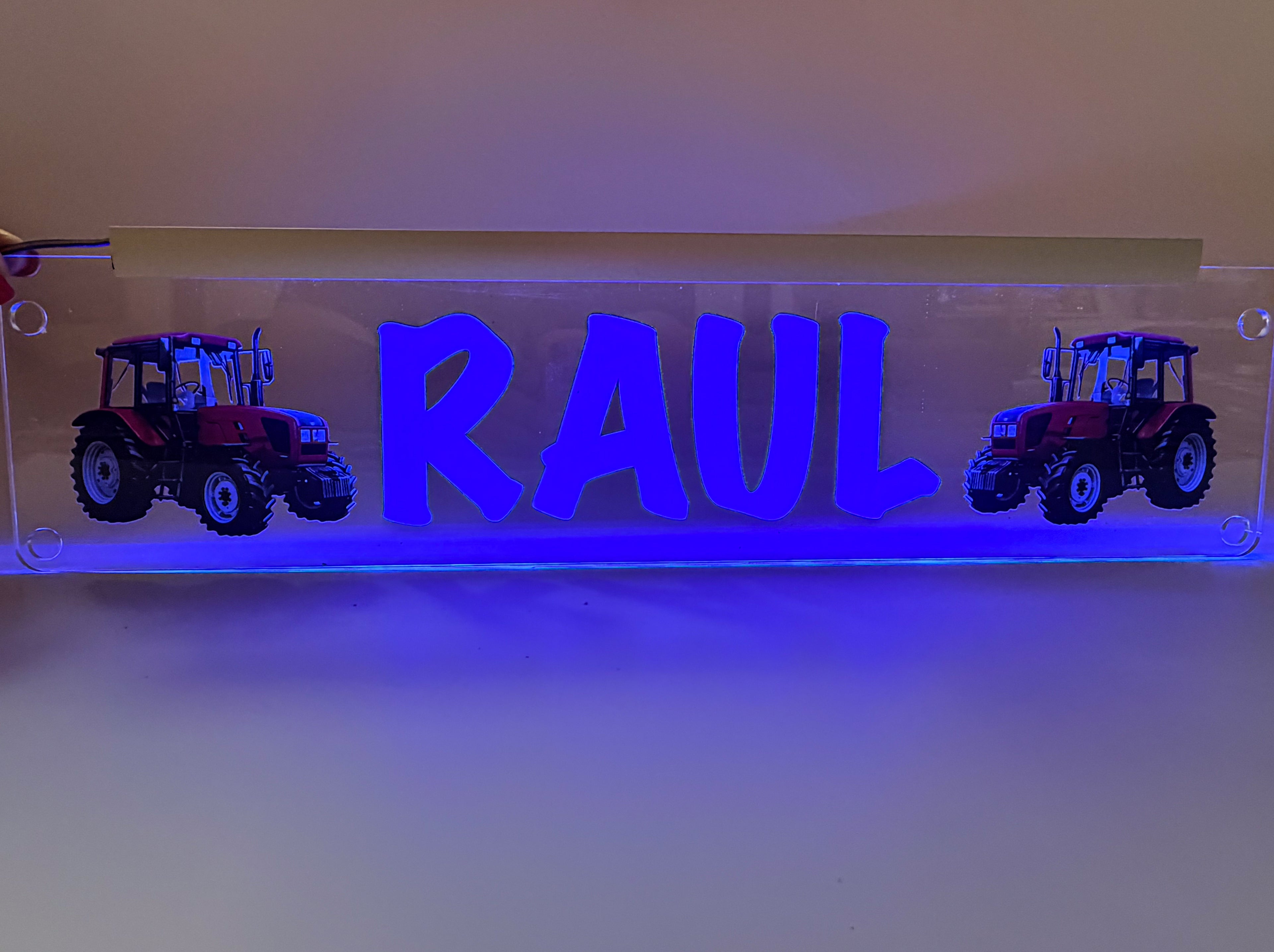 Plăcută LED 3D - Foto cu tractorul tău