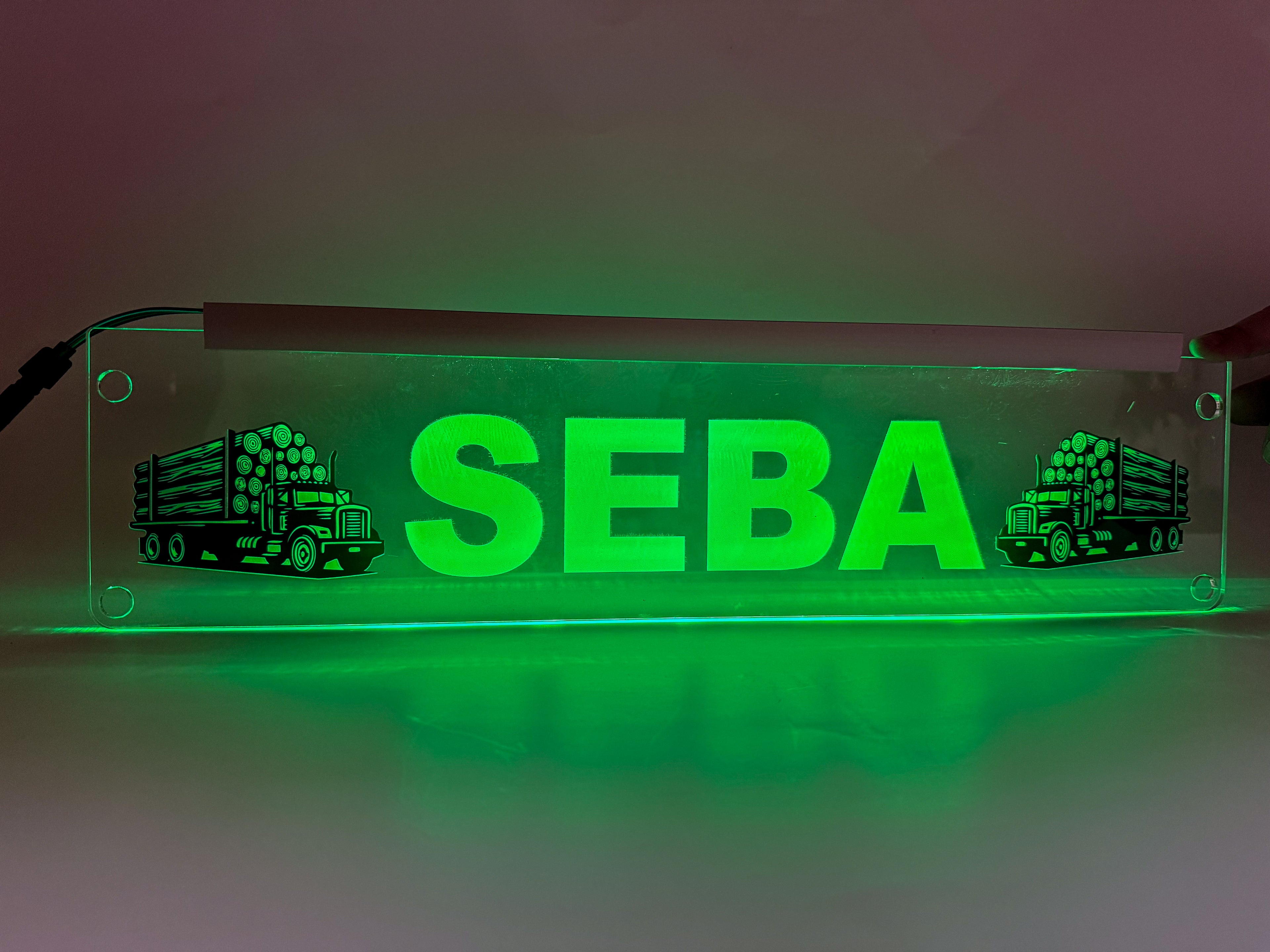 Plăcută LED 3D - Transport Forestier