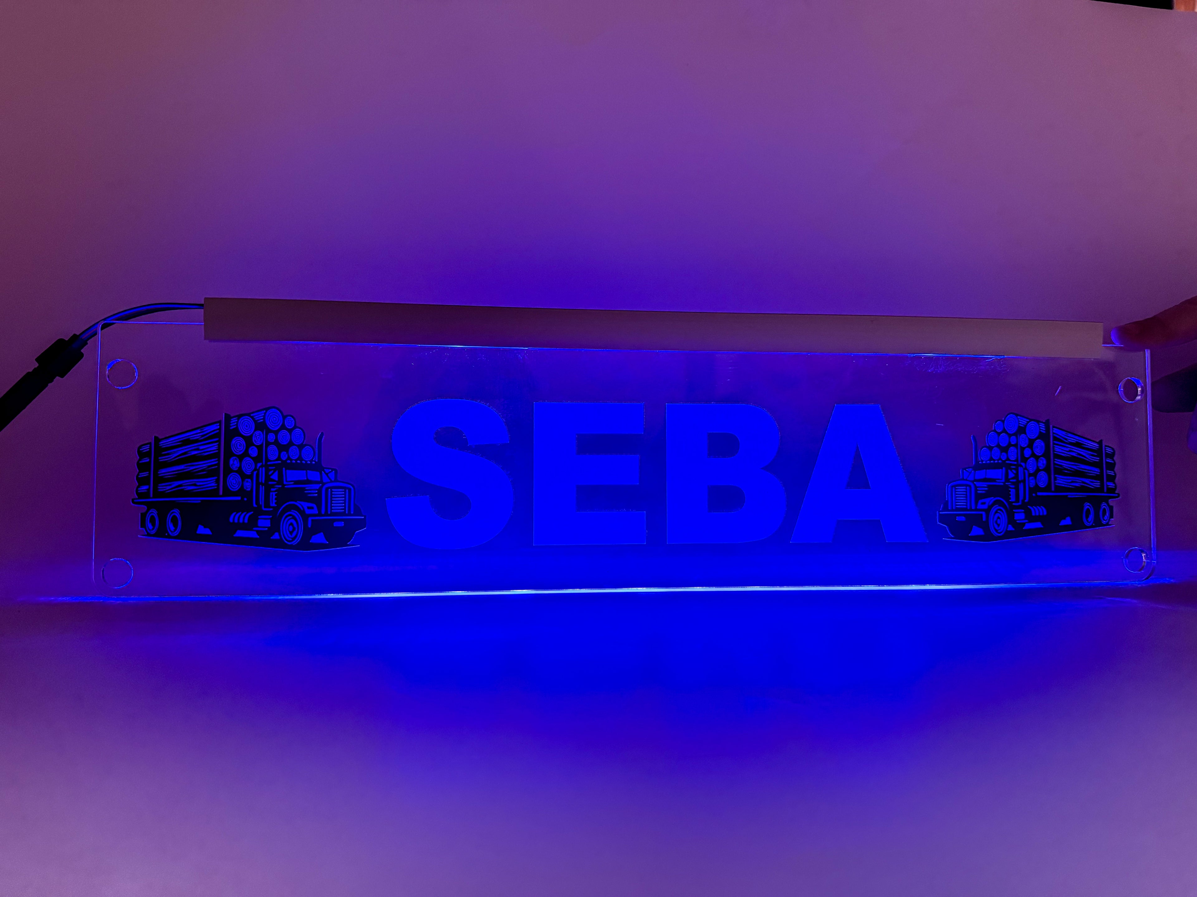 Plăcută LED 3D - Transport Forestier