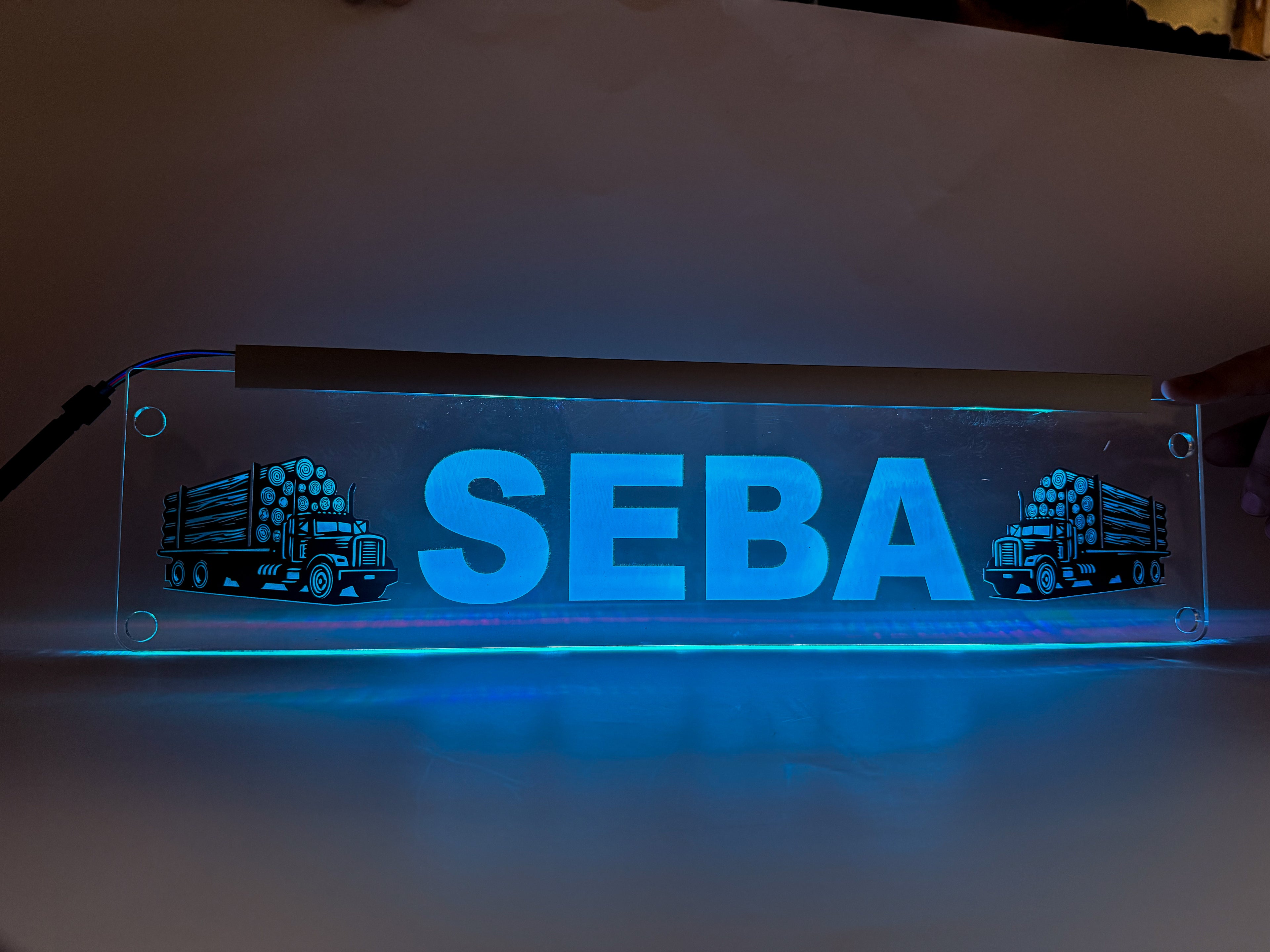 Plăcută LED 3D - Transport Forestier