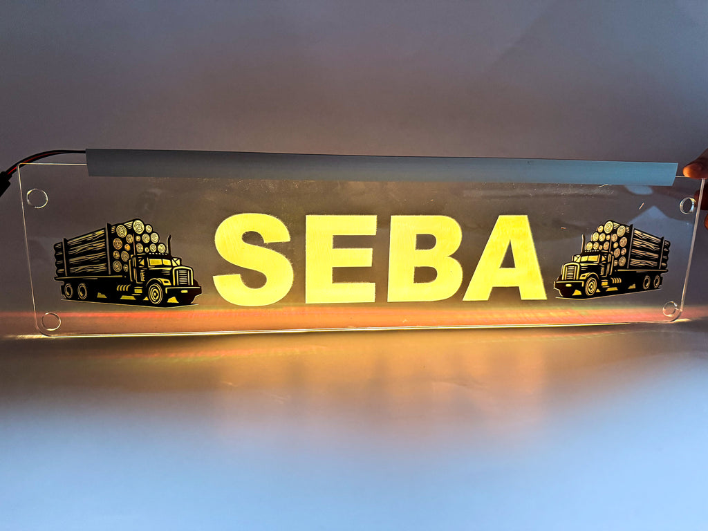 Plăcută LED 3D - Transport Forestier