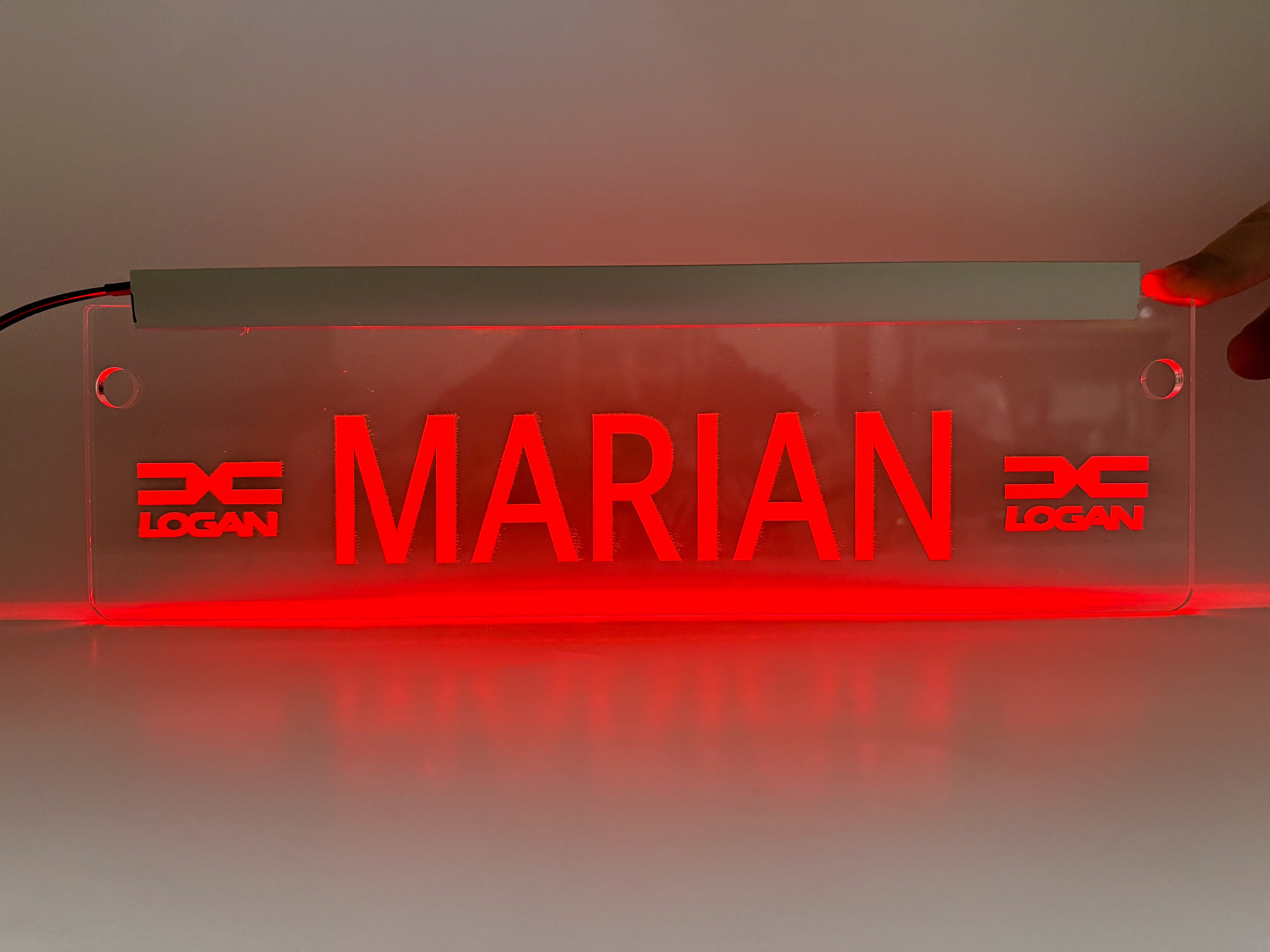 Plăcută LED 3D - Dacia Logan