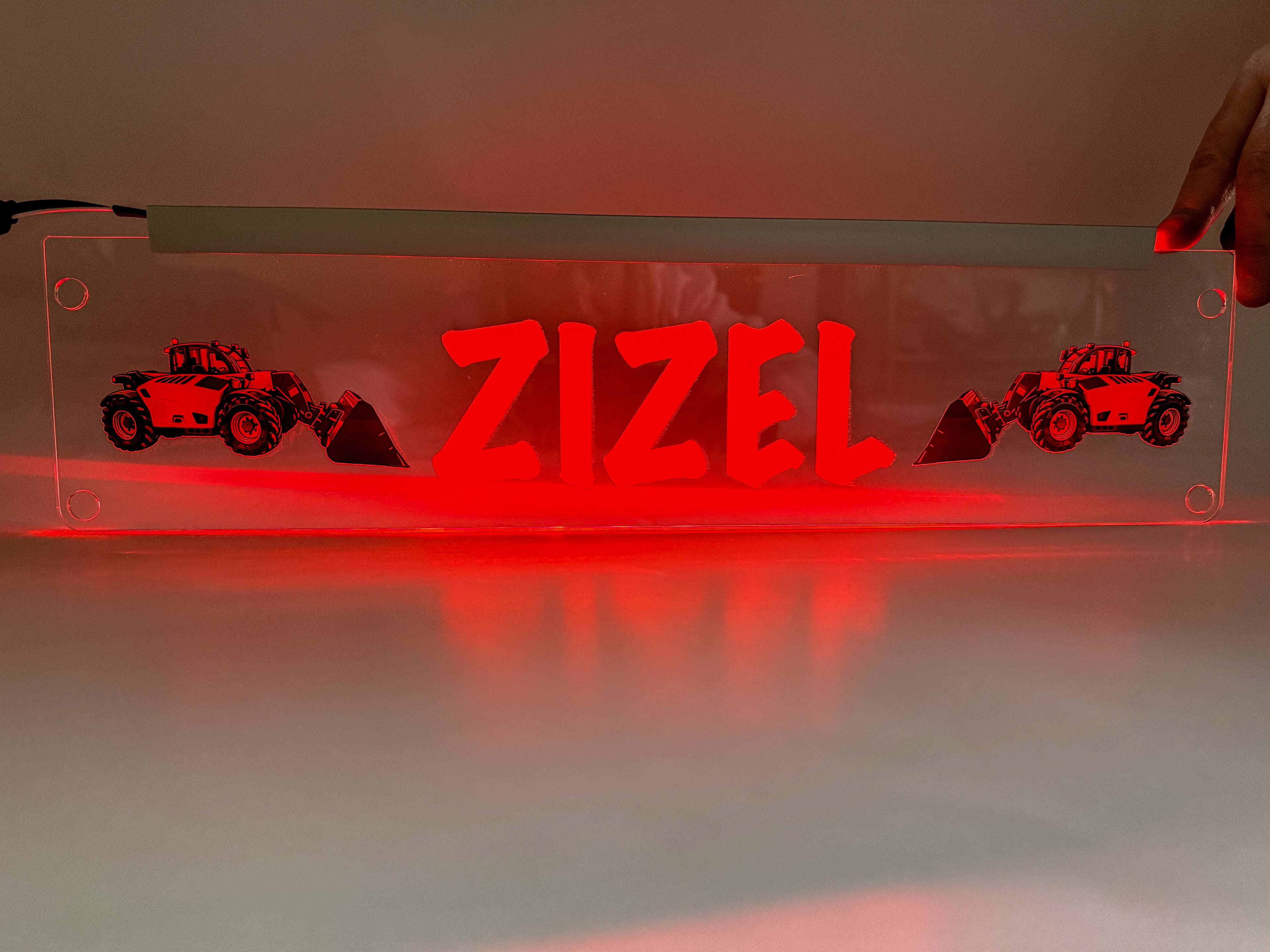 Plăcută LED 3D - Utilajul Tău