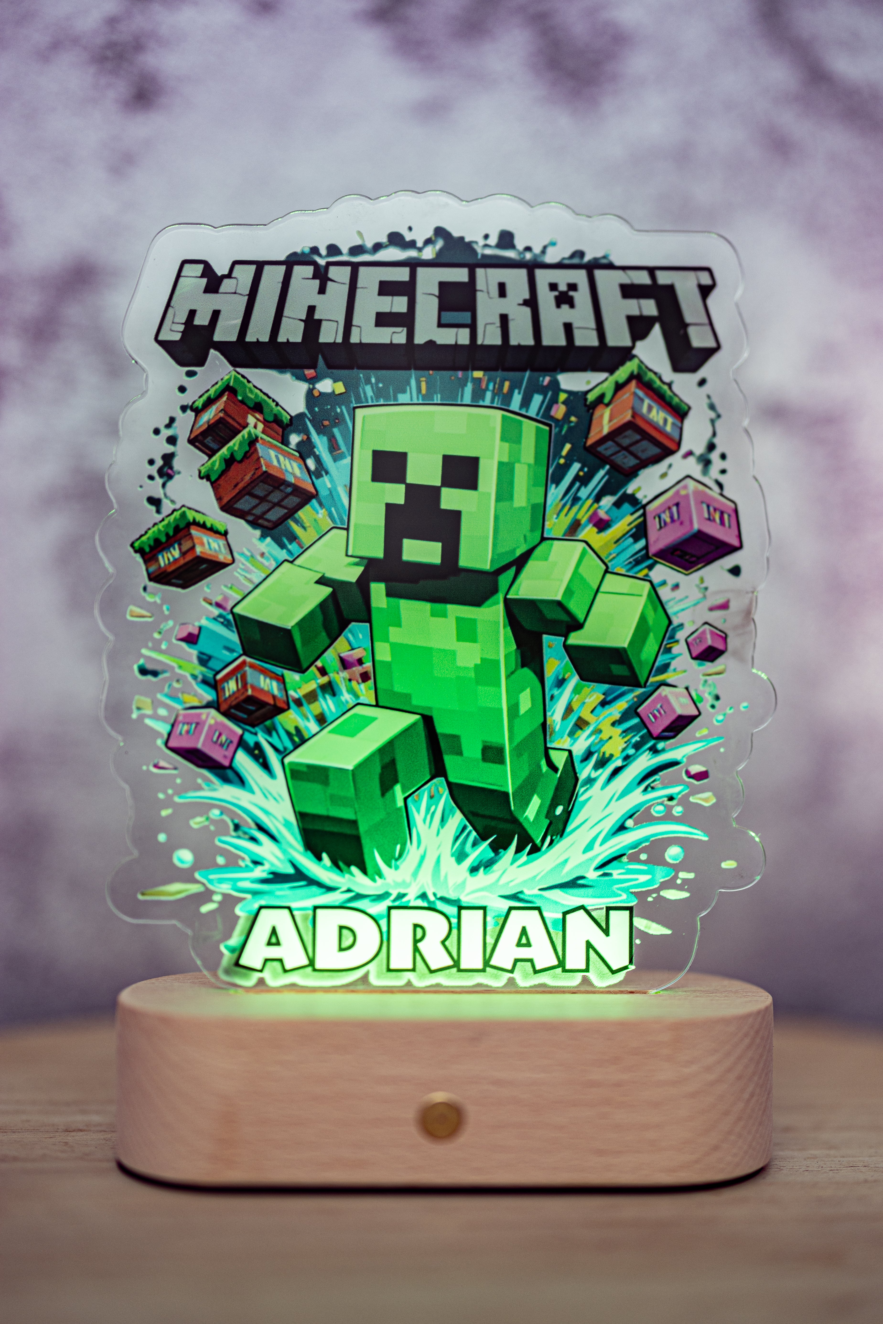 Decorațiune LED - 3D - MINECRAFT