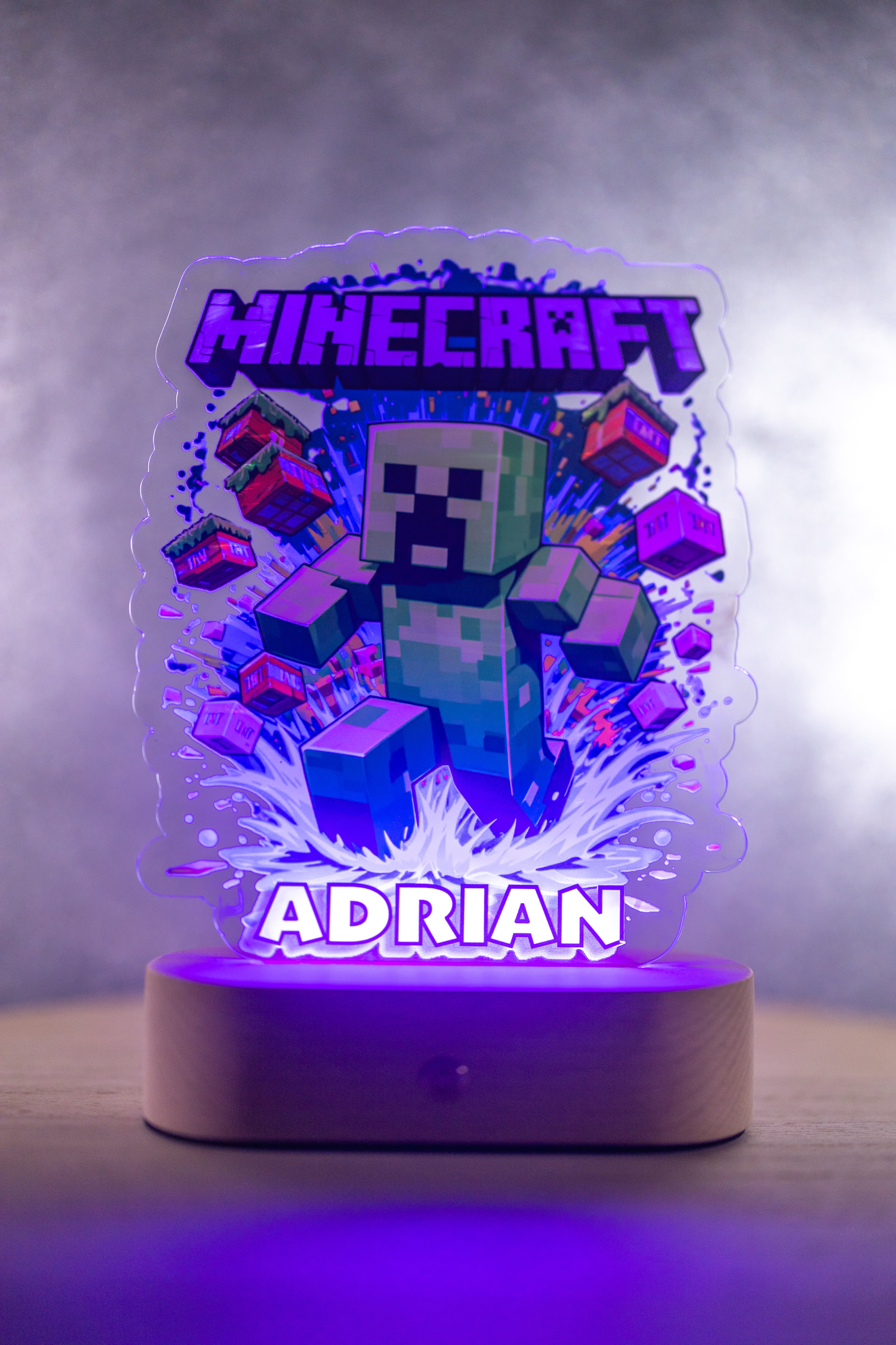 Decorațiune LED - 3D - MINECRAFT
