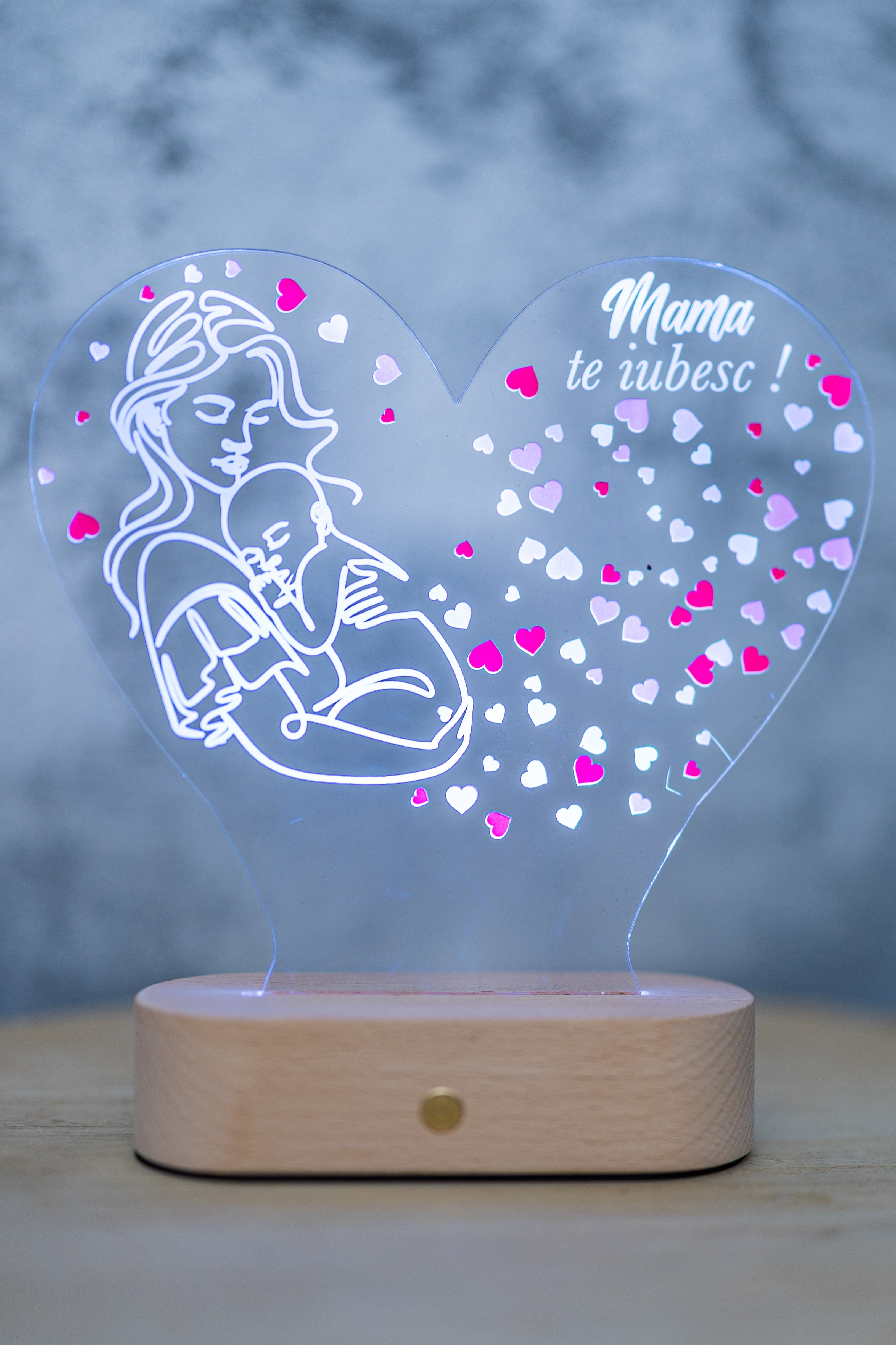 Decorațiune LED 3D - Mama