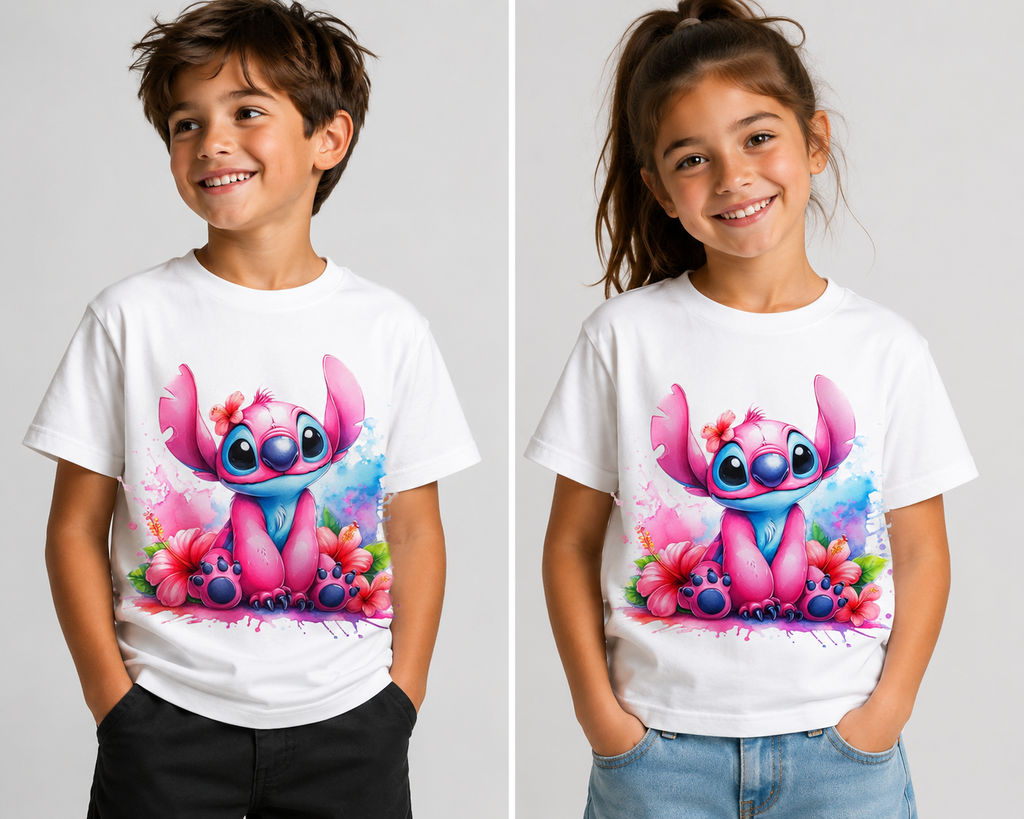 Tricou Copii STITCH Roz
