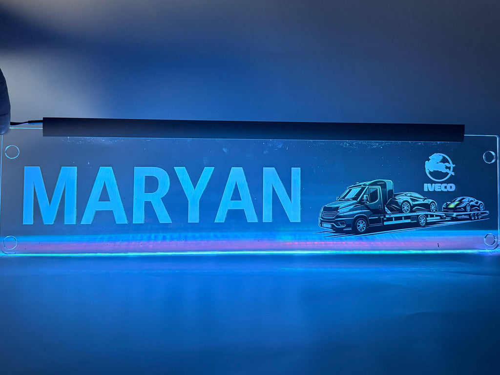 Plăcuță 3D LED - Tractări/Transport AUTO