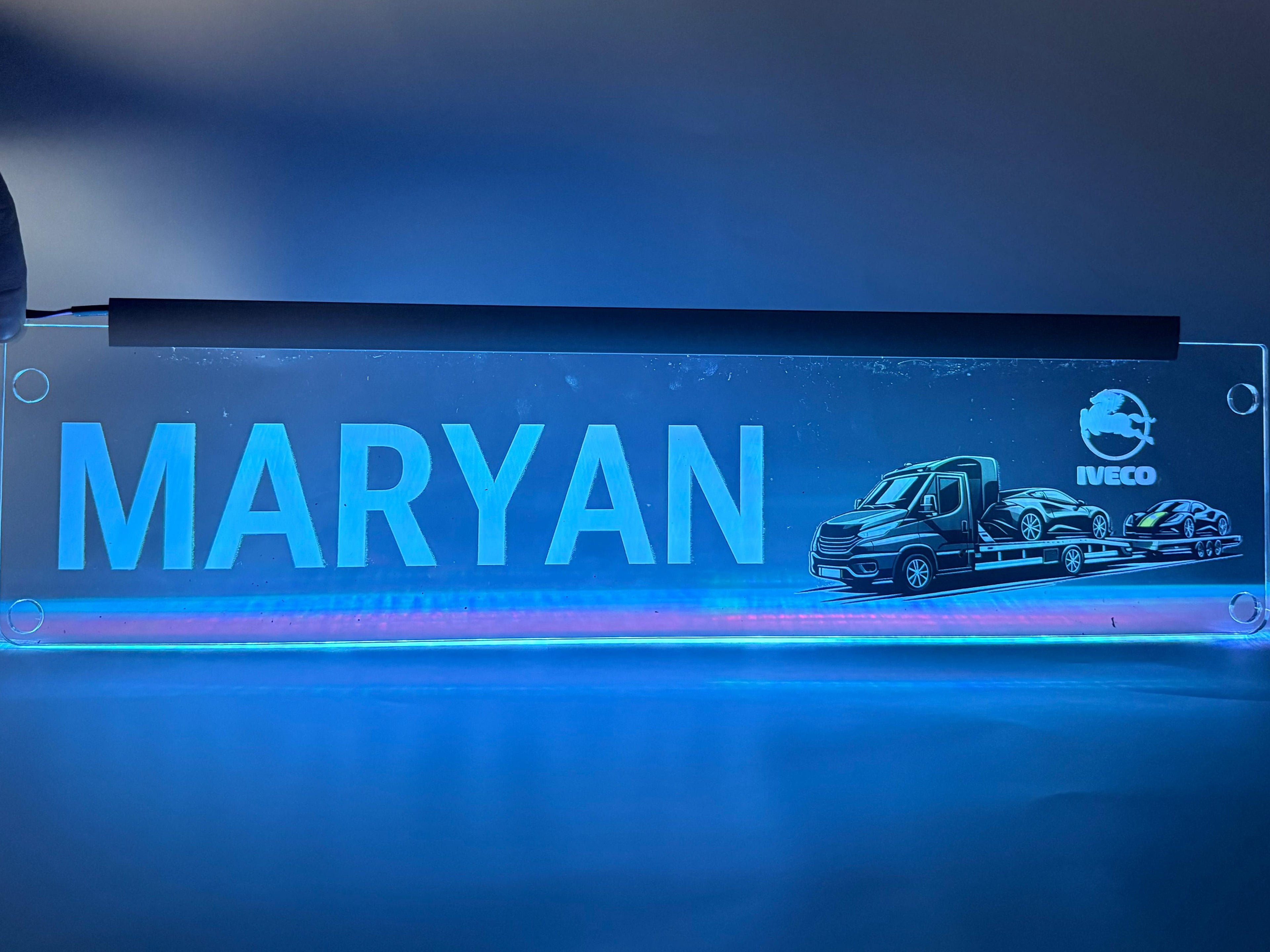 Plăcuță 3D LED - Tractări/Transport AUTO