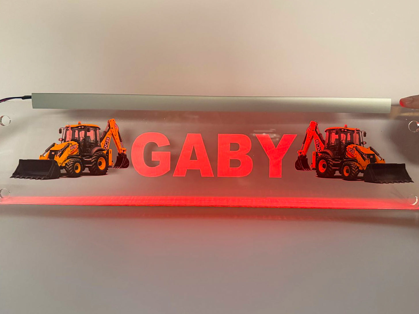 Plăcută LED 3D - Buldoexcavator