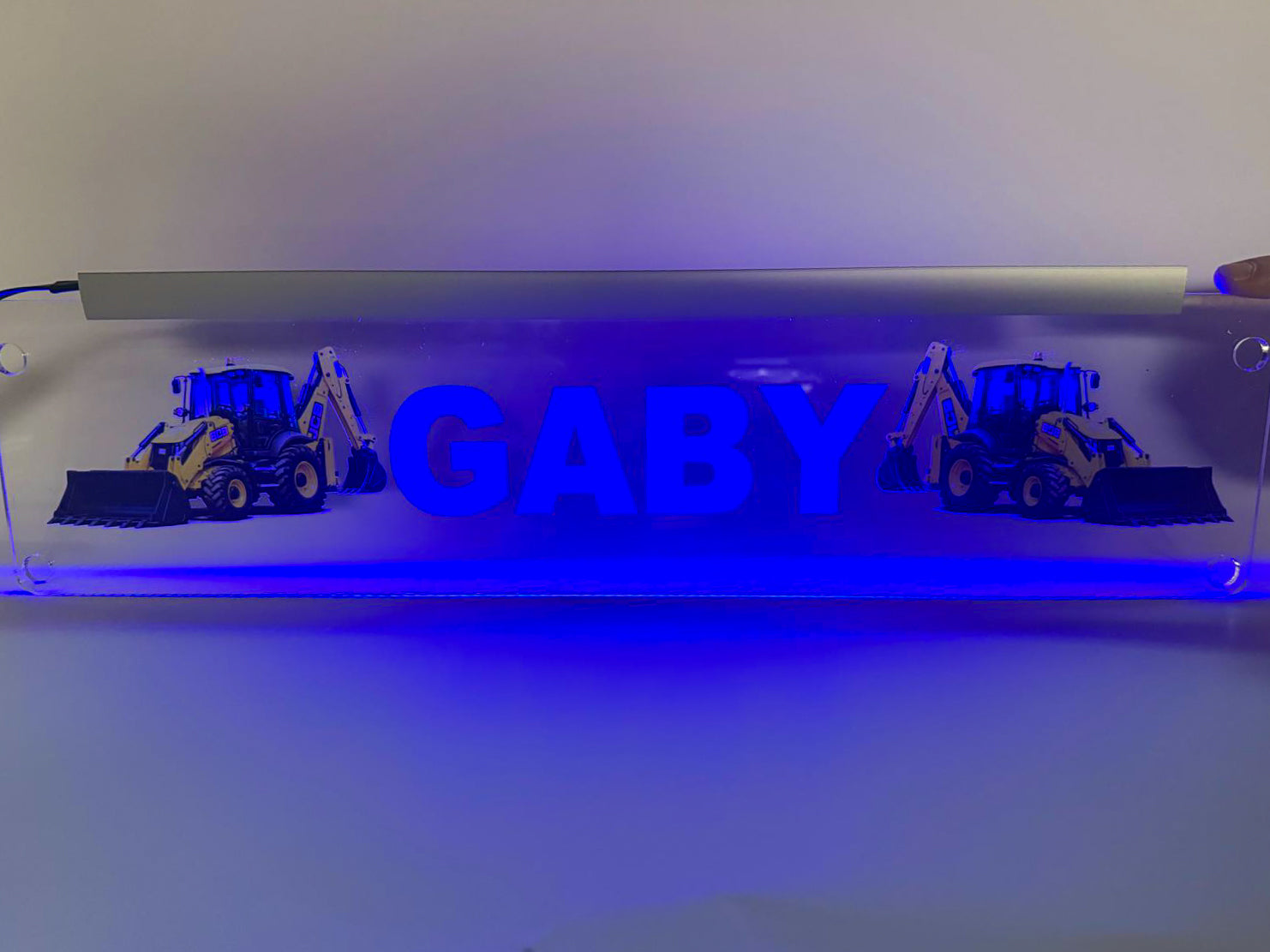 Plăcută LED 3D - Buldoexcavator