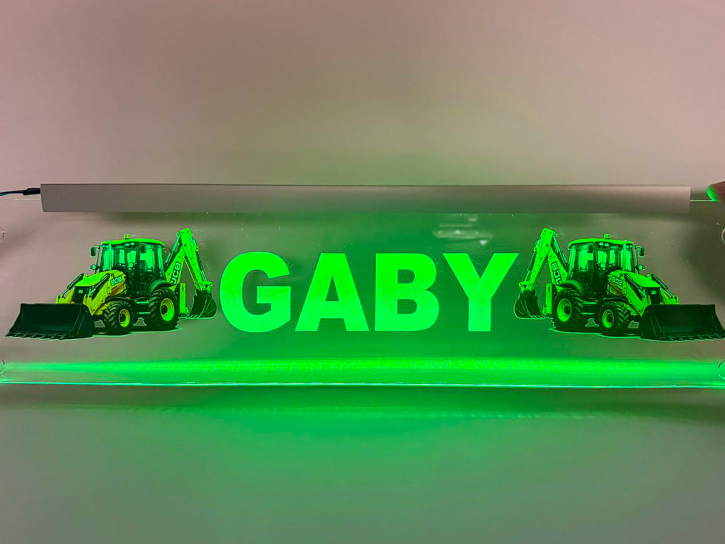 Plăcută LED 3D - Buldoexcavator